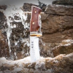 Kinesisk jaktkniv hy kvalitet, lr slire, handmade.